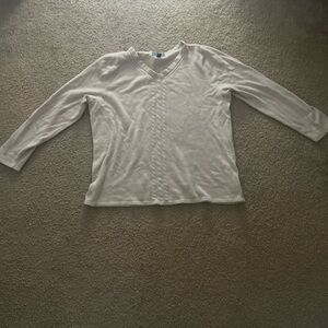Karen Scott Cream Long Sleeve Top
